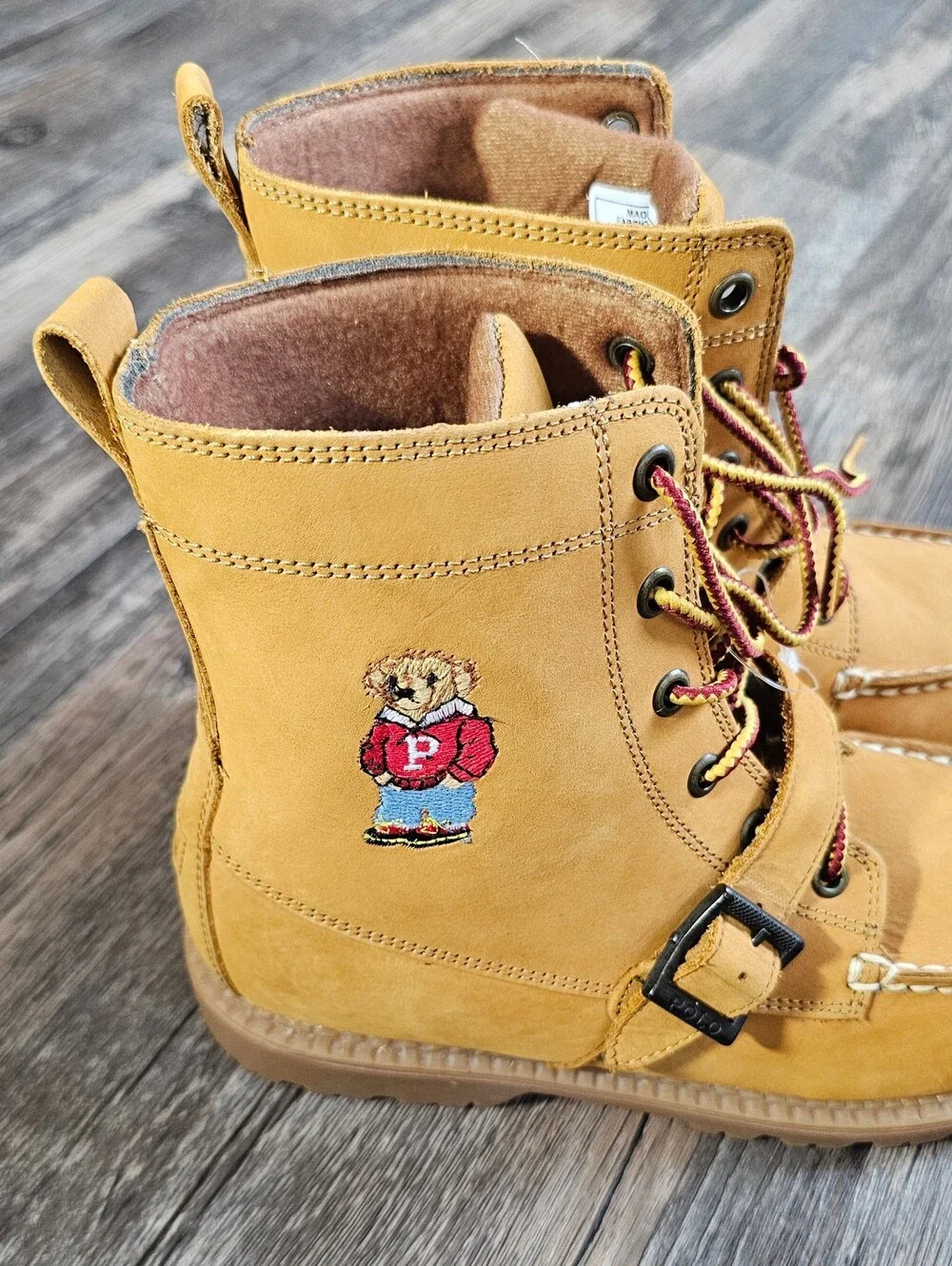 Ralph Lauren Polo Bear Ranger HI II Boots TAN NEW Size 5.5